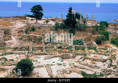 L'Asie, Liban. Ancien port utilisé par les croisés. Banque D'Images