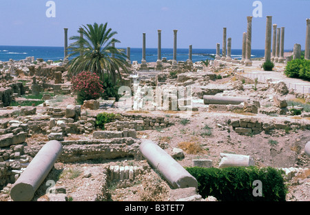 L'Asie, Liban. Ancien port utilisé par les croisés. Banque D'Images