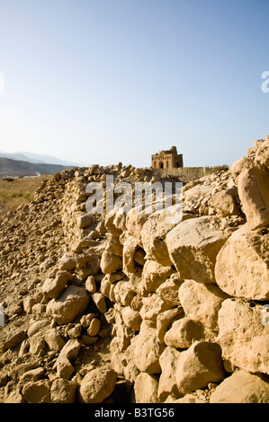 Oman, région de Sharqiya, Sur. Ancien village de QALHAT, 2ème ANNONCE de siècle la tombe de Bibi Miriam (saint musulman) Banque D'Images