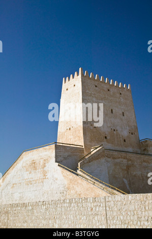 Le Qatar, l'Umm Salal, Umm Salal Mohammed. Umm Salal Mohammed Fort. Barzan, Tour du Golfe arabe traditionnelle structure défensive Banque D'Images