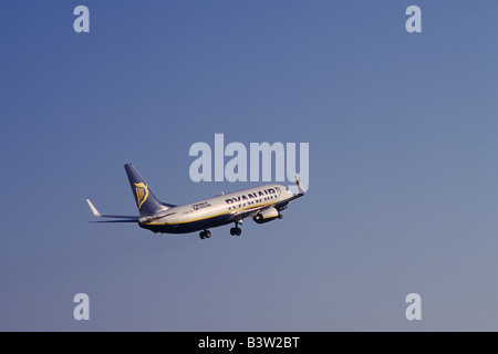 Ryanair 737-800 EI-DAO 'Fierté de l'Écosse" (Reg. EI-DAO) au décollage de l'aéroport de Palma de Majorque, îles Baléares. Banque D'Images