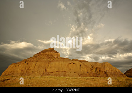 Castle Butte dans Big Muddy Valley de la Saskatchewan Banque D'Images