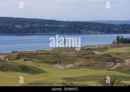 Chambers Bay Golf Course : l'AGEU récemment nommé Chambers Bay comme le site de l'US Open 2015 et 2010 Championnat amateur des États-Unis. Banque D'Images