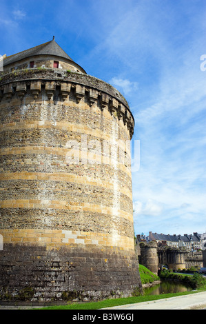 La tour Mélusine château médiéval du 13e siècle Fougères Bretagne France Europe Banque D'Images