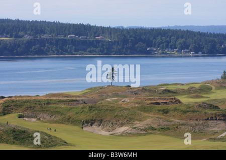 Chambers Bay golf course : l'AGEU récemment nommé Chambers Bay comme le site de l'US Open 2015 et 2010 Championnat amateur des États-Unis. Banque D'Images