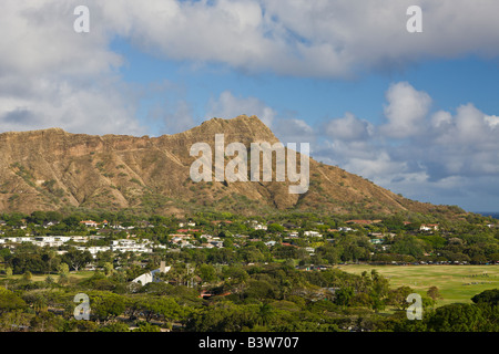 Diamond Head Crater volcanique de l'océan Pacifique Oahu Hawaii USA Banque D'Images