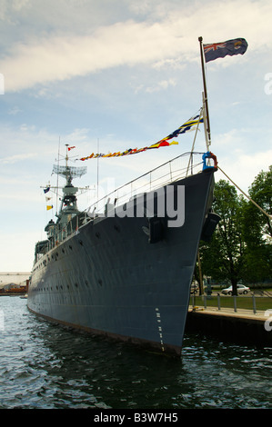 Le destroyer de classe Tribal NCSM Haida est un navire de guerre historiques sur l'affichage à Hamilton, Ontario. Banque D'Images