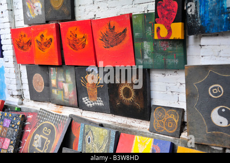 La production en masse , d'art et galerie d'art de Bali, ubud boutique , île de Bali , Indonésie Banque D'Images