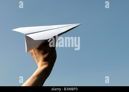 Avion de papier Banque D'Images