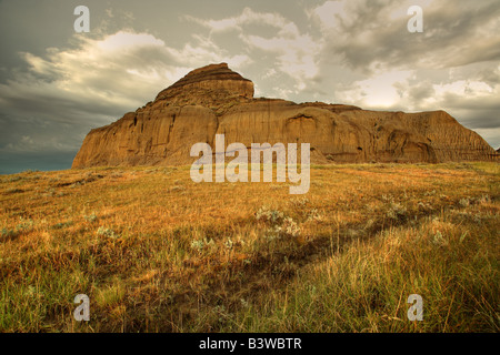 Castle Butte dans Big Muddy Valley de la Saskatchewan Banque D'Images