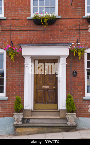 Porte avant de townhouse in Ludlow Shropshire England UK Banque D'Images