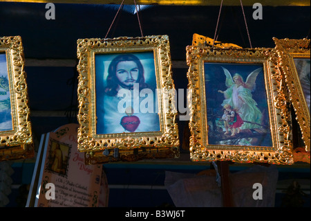 Le Mexique, l'État de Sinaloa, Mazatlan. Vieux Mazatlan- Art religieux en vente sur Plaza Principal Banque D'Images