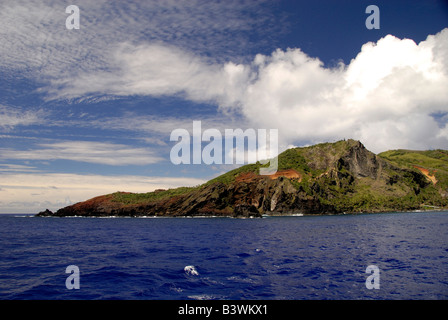 Pacifique Sud, Territoire britannique d'outre-mer, l'île de Pitcairn. Vues des îles côtières. Banque D'Images