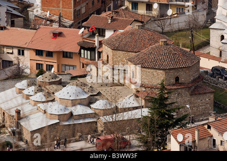 15e siècle Gazi Mahmed Pasha Hamam baignoire chambre double à Prizren, Kosovo complexes. Banque D'Images