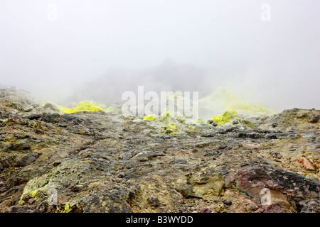 Io-zan volcan montagne, parc national de Akan, Hokkaido, Japon, Asie Banque D'Images