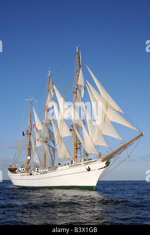 Cuauhtémoc et le Sedov au début de l'falmouth au portugal course des grands voiliers Banque D'Images