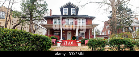 La Maison Fraternité sur Rugby Road à l'Université de Virginie à Charlottesville en Virginie Banque D'Images