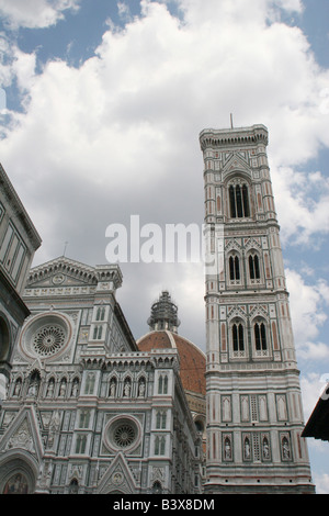 Giottos Clocher Campanile Basilique Santa Maria del Fiore Duomo Florence Italie Banque D'Images