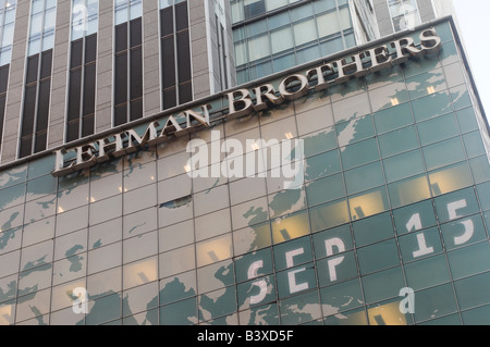 New York NY 15 septembre 2008 Lehman Brothers dépose son bilan ©Stacy Walsh Rosenstock/Alamy Banque D'Images