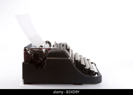 Vue latérale de la machine à écrire à l'ancienne Banque D'Images