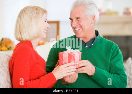 D'âge mûr à Noël Banque D'Images