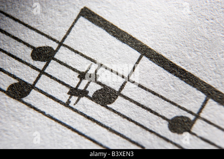 Plan des notes de musique Banque D'Images