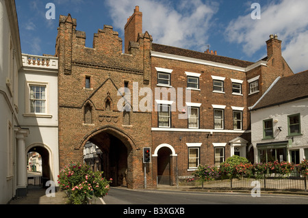 North Bar à l'entrée et maisons en été Beverley East Yorkshire Angleterre Royaume-Uni Grande-Bretagne Banque D'Images