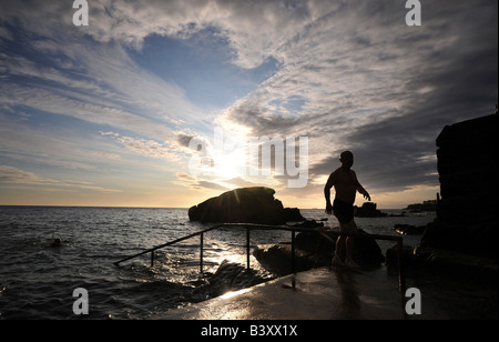 La zone de baignade de 40 pieds à Sandycove South Dublin, Irlande Banque D'Images