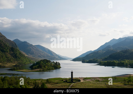 Mémorial pour le prince Charles Édouard Stuart à Glenfinnan Loch Shiel Ecosse Banque D'Images