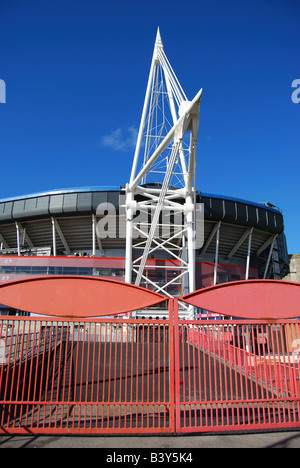 Vue extérieure du Millennium Stadium, Cardiff, Pays de Galles, Royaume-Uni Banque D'Images