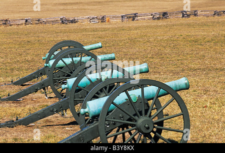 USA, Arkansas. La guerre civile de canons à Pea Ridge National Military Park. Banque D'Images