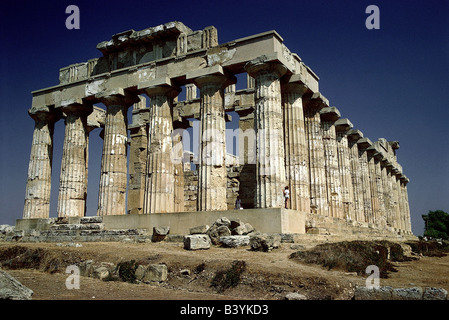 Géographie / voyage, Italie, Sicile, Selinunte (Selinus), colonie grecque, fondée 7ème BC, détruit 250 BC, ruine, temple, construit 465 - 450, Banque D'Images