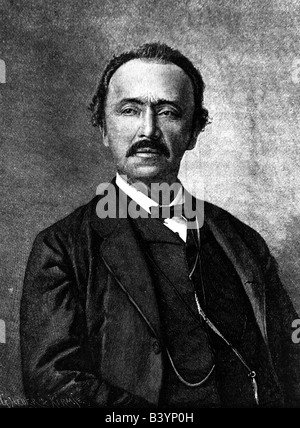 Schliemann, Heinrich, 6.1.1822 - 26.12.1890, archéologue allemand, demi-longueur, gravure, Banque D'Images