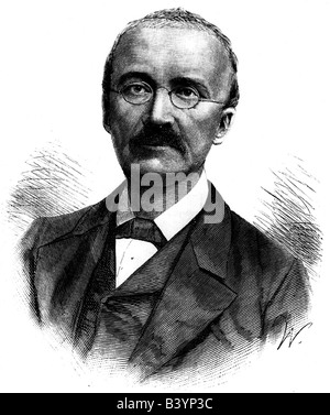 Schliemann, Heinrich, 6.1.1822 - 26.12.1890, archéologue allemand, portrait, gravure, XIXe siècle , Banque D'Images