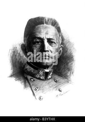 Conrad von Hötzendorf, Franz Baron, 11.11.1852 - 25.8.1925, général autrichien, Chef d'état-major des Forces austro-hongroises 1906 - 1911 et 1912 - 1917, portrait, dessin de FR. Paulmann, 1914/1915, , Banque D'Images