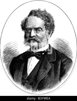 Siemens, Werner von, 13.3.1816 - 6.12.1892, homme d'affaires et inventeur allemands, portrait, gravure, 1881, Banque D'Images