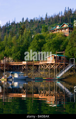 Près de la baie Kachemak flétan Cove Alaska Homer Banque D'Images