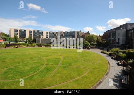 Bibliothèque Chester Beatty et jardins au Château de Dublin Dublin Irlande Banque D'Images