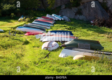 Bateaux à petite Kornö la côte ouest de la Suède Banque D'Images