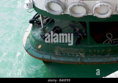 Détails sur le Star Ferry à Quai Central Hong Kong Banque D'Images