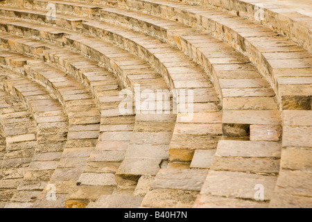 L'ancien amphithéâtre romain de Kourion à Chypre. Banque D'Images