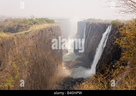 La cataracte de l'Est Victoria Falls, Livingstone, Zambie, Afrique du Sud Banque D'Images