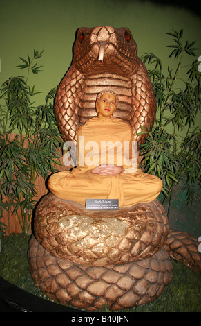 Modèle de cire pour illustrer le bouddhisme en Wax Museum, San Francisco, Californie Banque D'Images