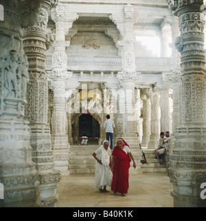 Ranakpur, Jain temple, Rajasthan, Inde. Banque D'Images