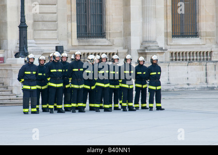 Une série de pompiers français Banque D'Images