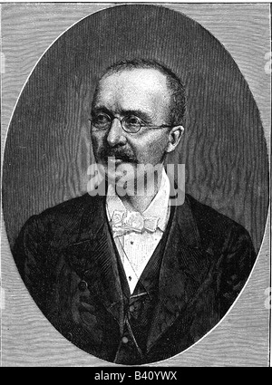 Schliemann, Heinrich, 6.1.1822 - 26.12.1890, archéologue allemand, portrait, gravure, XIXe siècle, Banque D'Images