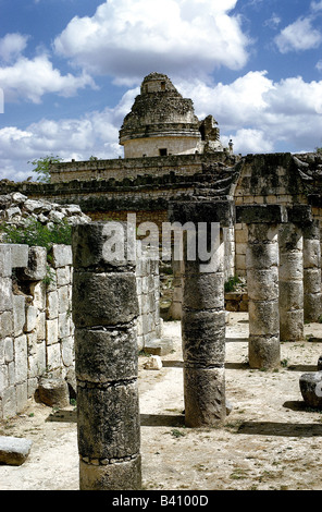 Géographie / voyage, Mexique, Chichen Itza, Maya ville, fondée au 5ème siècle après Jésus-Christ, étendu dans le style Puuc 7ème - 10ème siècle après Jésus-Christ, peuplée de Toltecs, temple des mille colonnes, observatoire, architecture, Amérique, Mayas, religion, UNESCO, site du patrimoine mondial, Yucatan, Amérique centrale, Amérique latine indiens, historique, ancien, ancien, cinquième, septième, Dixième, amérique latine, CEAM, XXe siècle, Banque D'Images