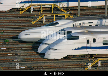 Bullet Train Depot Tokyo Japon Banque D'Images