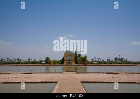 Jardins de la Ménara et pavillon Banque D'Images