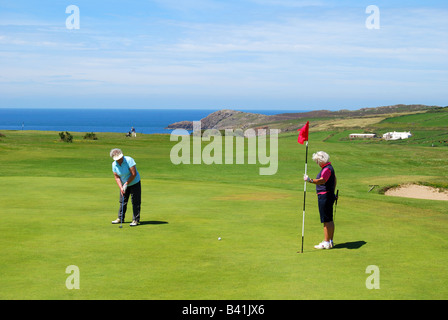 St.David's City Golf Course, St.Davids, Pembrokeshire Coast National Park, Pembrokeshire, Pays de Galles, Royaume-Uni Banque D'Images